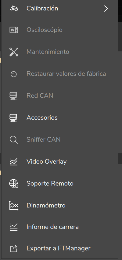 Menú Herramientas sin VCU conectada: Sniffer CAN y Red CAN quedan inactivos.