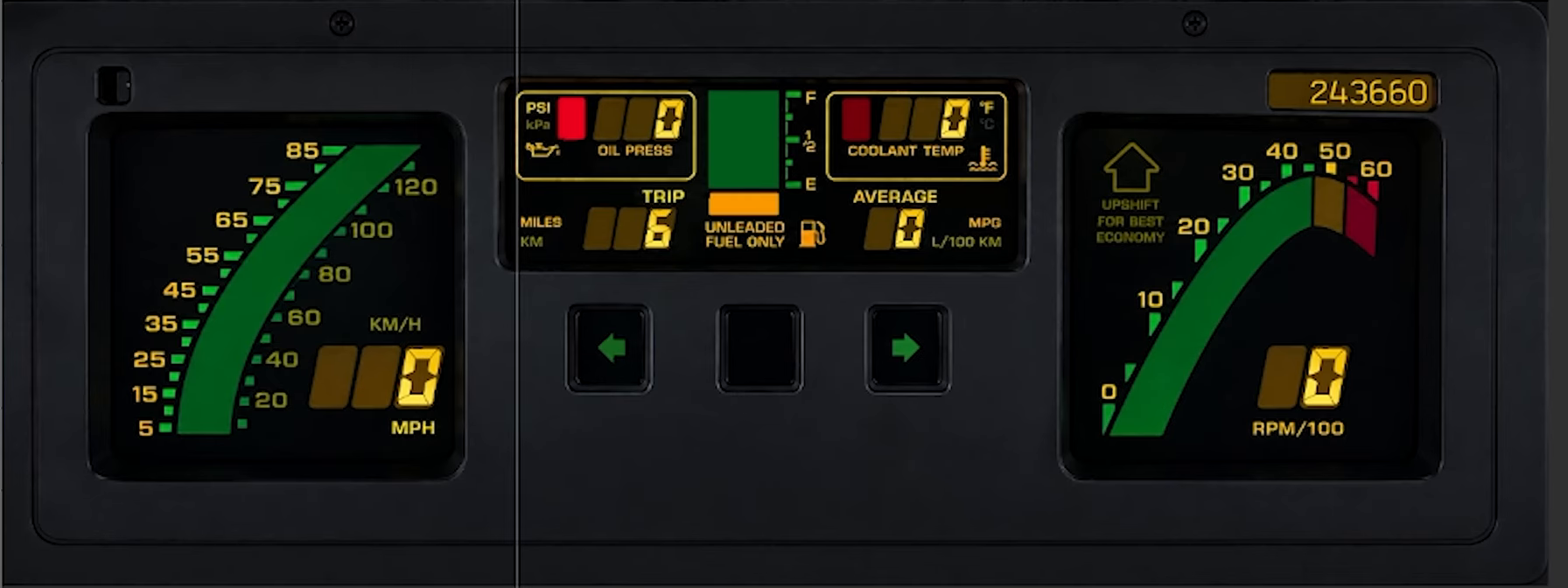 Fully digital dashboard on the VCU (FT700 Plus) target, with bars and seven-segment numbers, the example in section 10.5 (FT Education video, earlier software version).